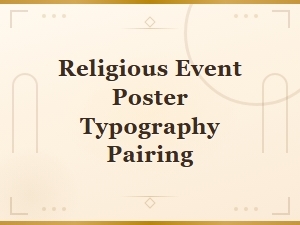 Free Church Font Pairings for Religious Event Poster Typography